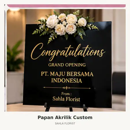 Papan Bunga Akrilik Sawah Besar